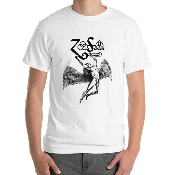 Led Zeppelin Zoso Funny T-Shirt Icarus Rock Band Graphic Fan Gift Concert Tee 79 - Picture 1 of 6